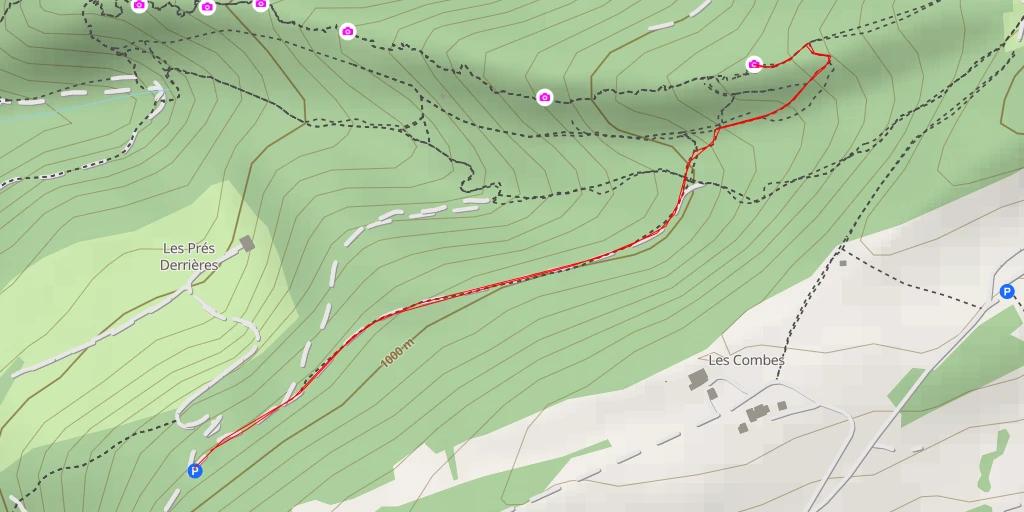 Map of the trail for Arete des Sommetres