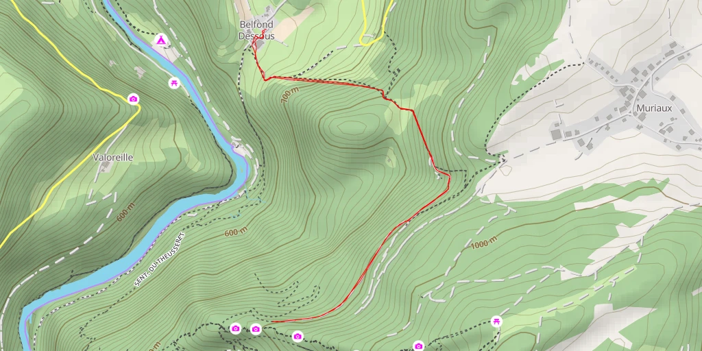 Map of the trail for L'arête des Sommêtres