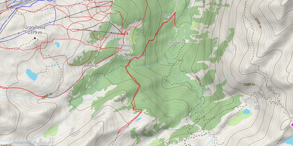 Map of the trail for Parcet