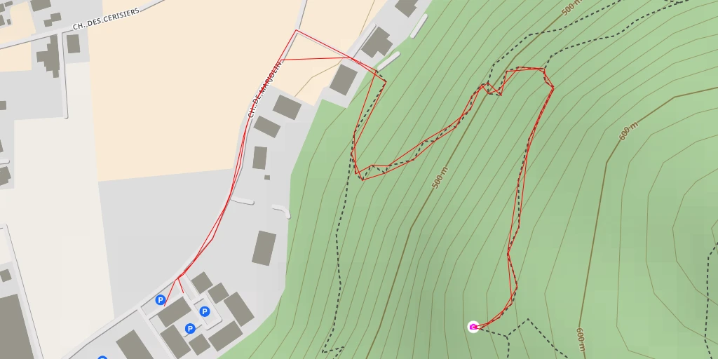 Map of the trail for Falaise du Bas Aigle