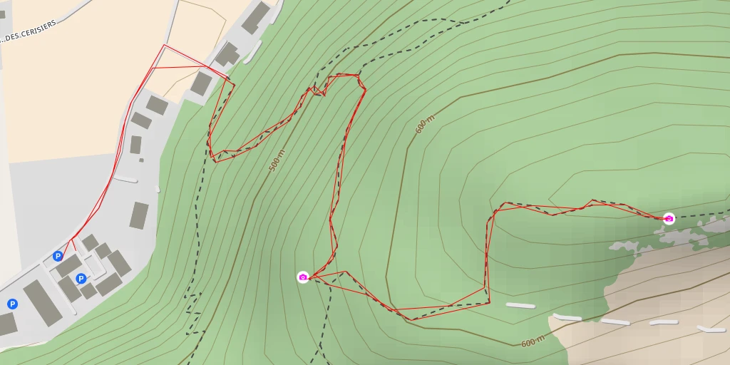 Map of the trail for Dalle à Besson, Verschiez