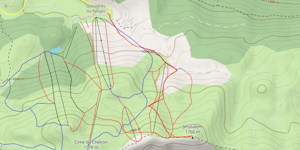 Map of the trail for Jérusalem