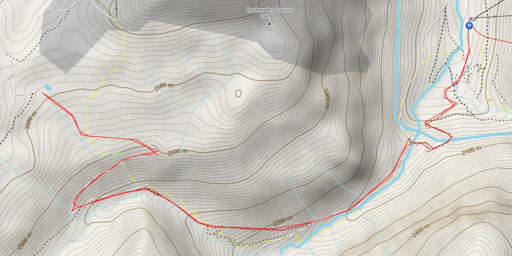 Map of the trail for Chemin du Col des Prés - Chemin du Col des Prés