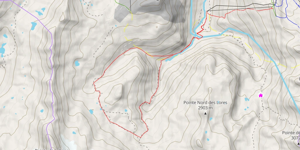 Map of the trail for Les Lozis