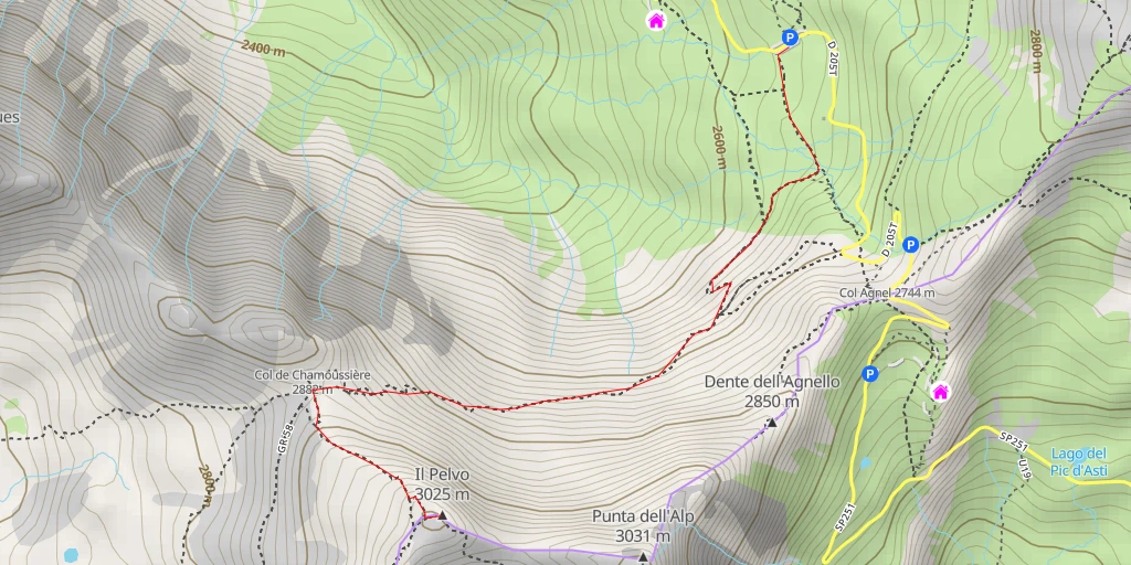 Map of the trail for 05350 - Château-Ville-Vieille