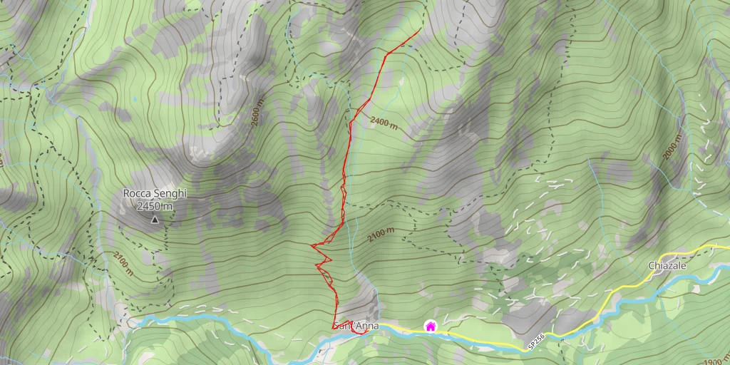 Map of the trail for Sorgente - al monte Ferra