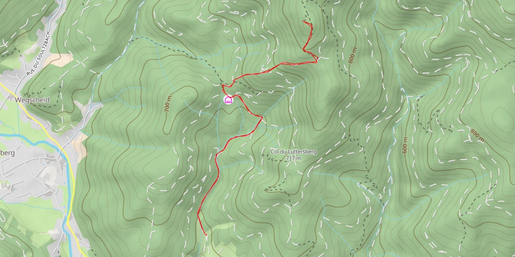 Carte de l'itinéraire :  Roches du Galgenstein - Masevaux-Niederbruck