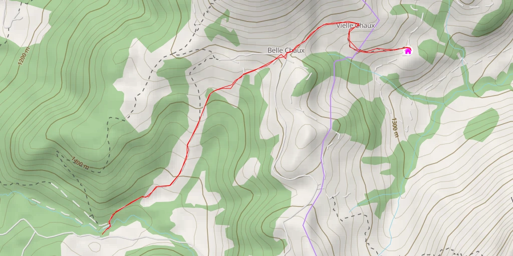 Map of the trail for Les Moilles