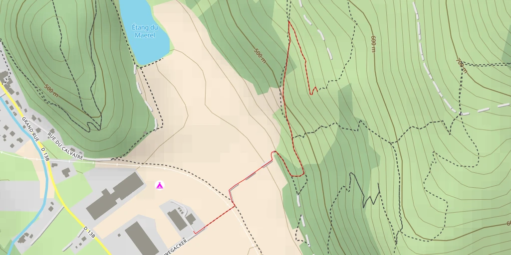 Map of the trail for Kaesmatten - Oderen