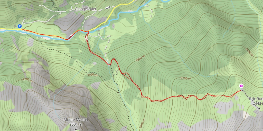 Map of the trail for Punto panoramico