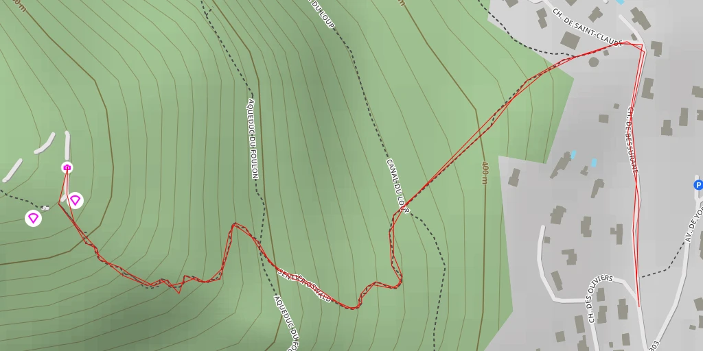 Map of the trail for Piste du Garagaï - Piste du Garagaï