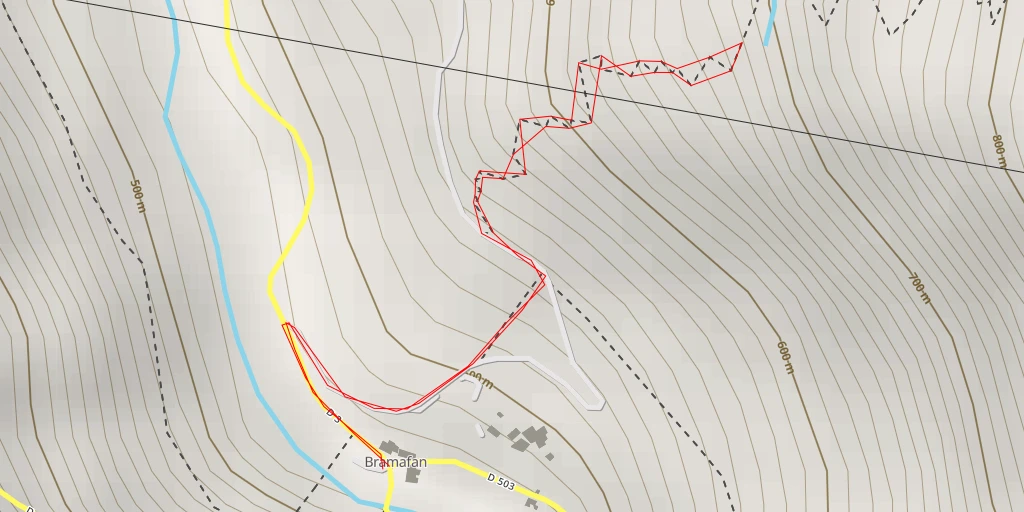 Map of the trail for Chemin des Cabanes - Courmes