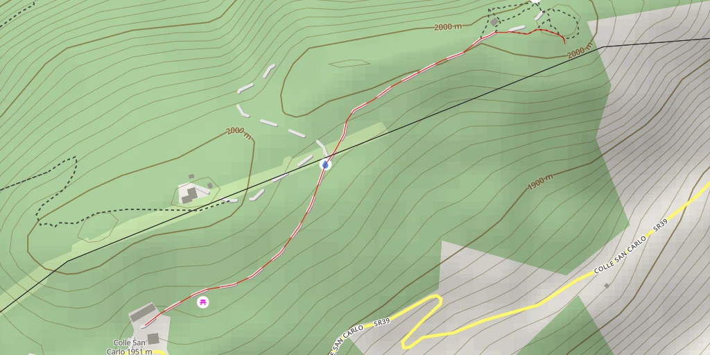 Map of the trail for Testa d'Arpy