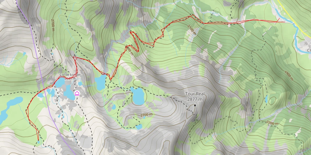 Map of the trail for Sentiero per Cima del Lupo - Sentiero per Cima del Lupo