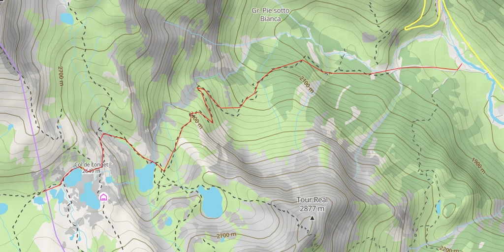 Map of the trail for Sentiero per Cima del Lupo - Sentiero per Cima del Lupo