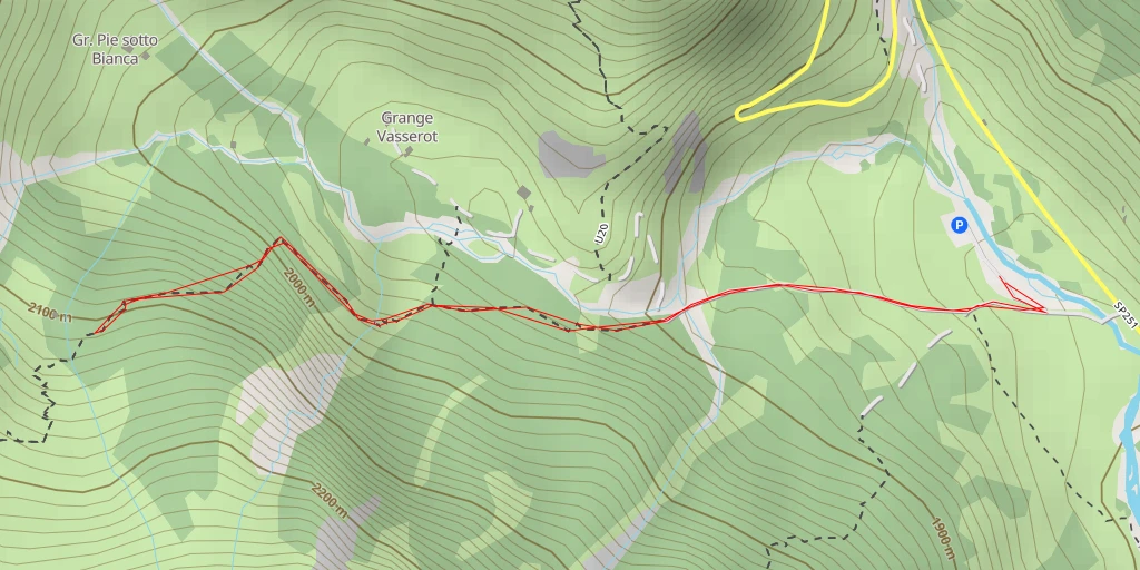 Map of the trail for Varaita dell'Antolina