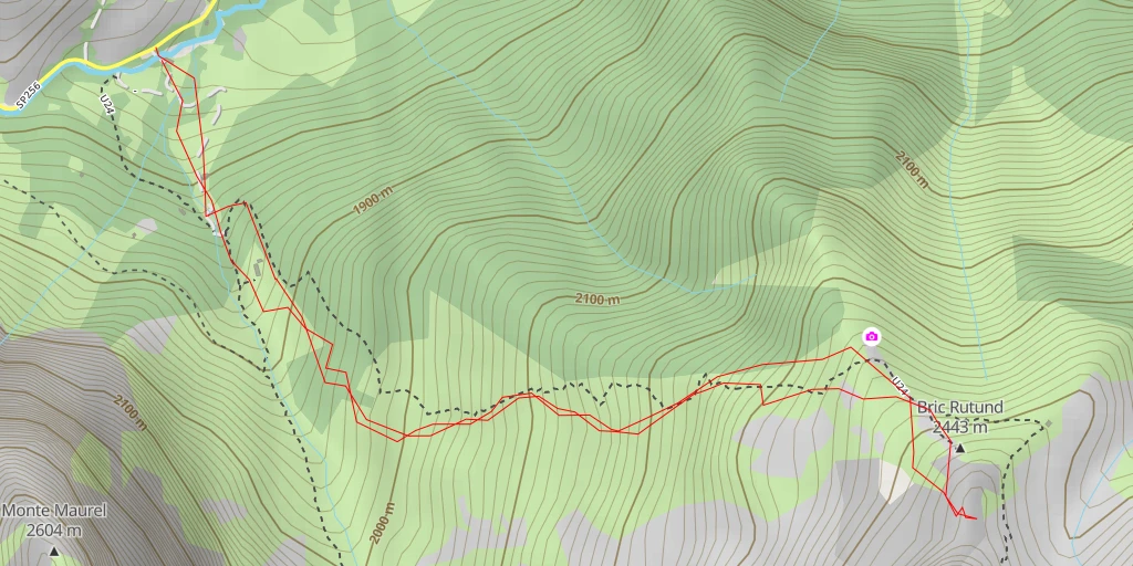 Map of the trail for Bric Rutund Versant W