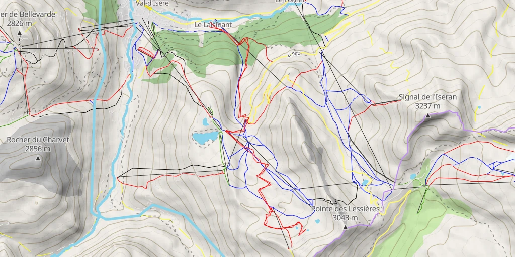 Map of the trail for Glacier - Tunnel 3000