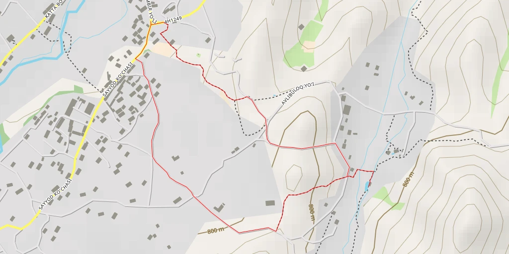 Map of the trail for Kam ko'chasi - Kam ko'chasi - Osmonsoy QFY