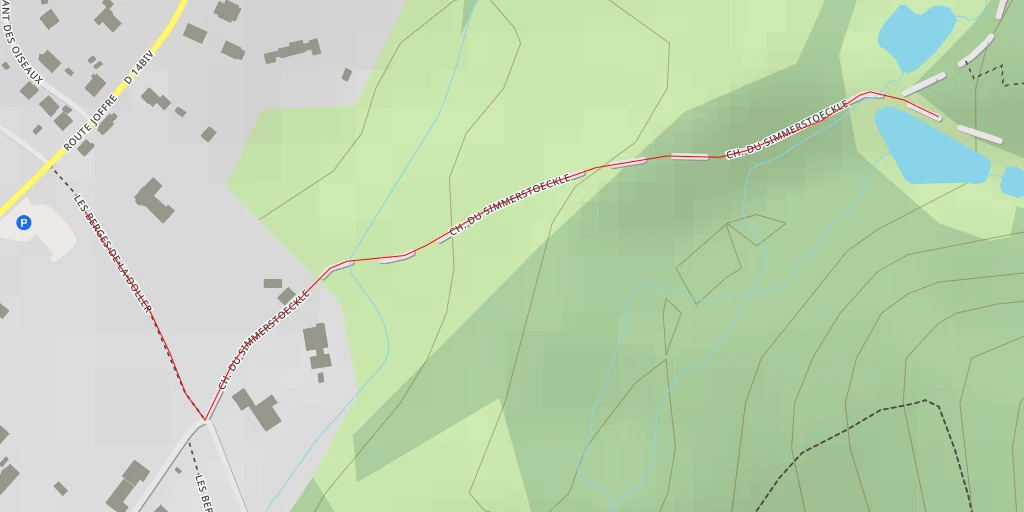 Carte de l'itinéraire :  Chemin du Simmerstoeckle - Chemin du Simmerstoeckle - Masevaux-Niederbruck