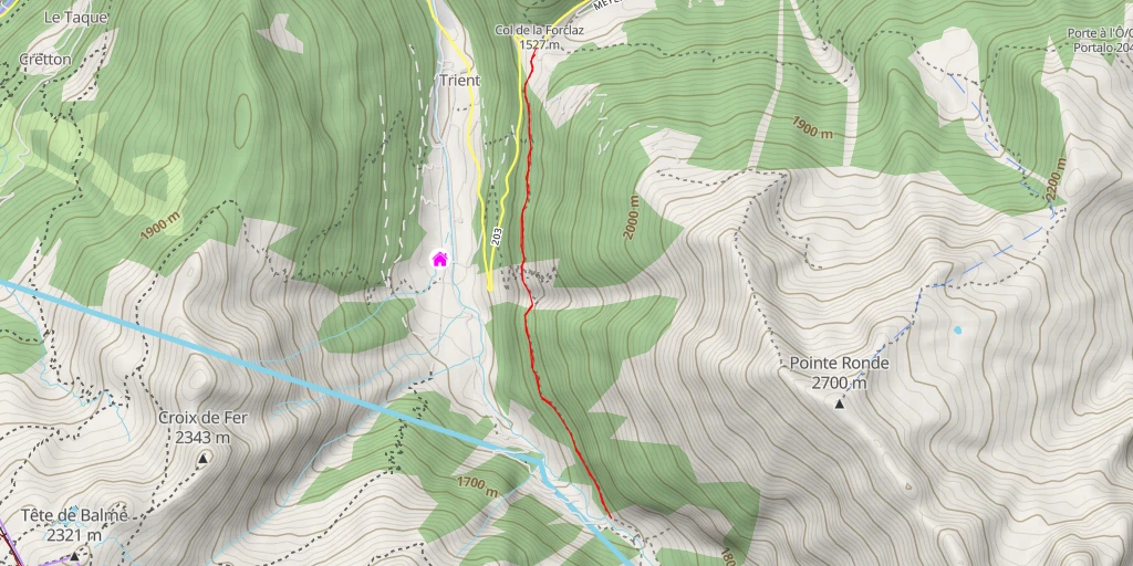 Map of the trail for Pont du Beringe