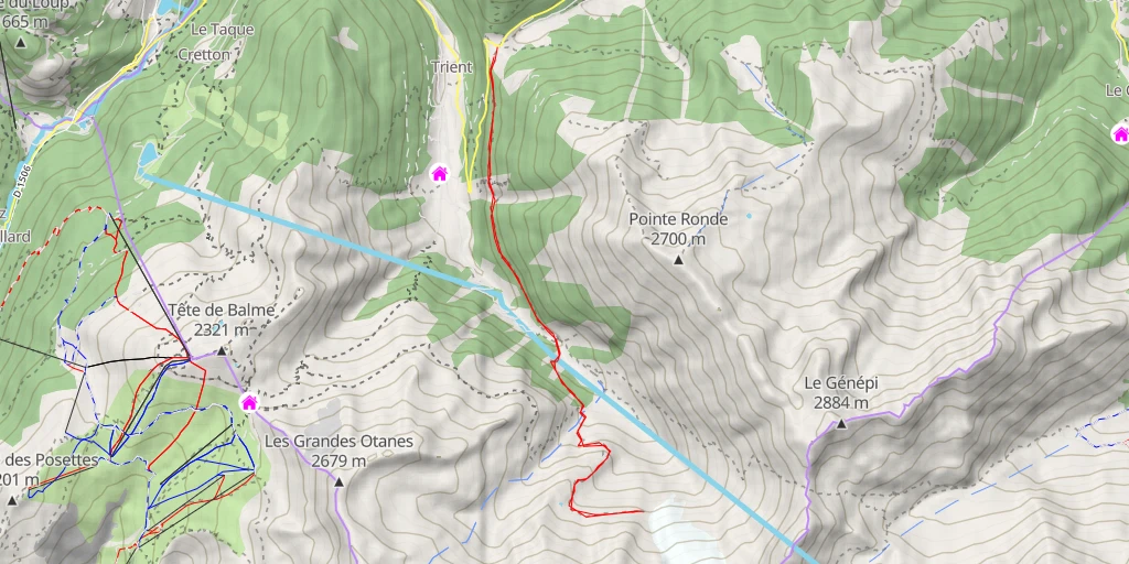 Map of the trail for Pont du Beringe