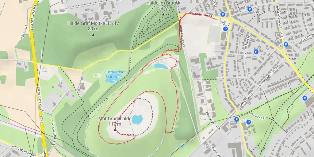 Map of the trail for Mottbruchhalde