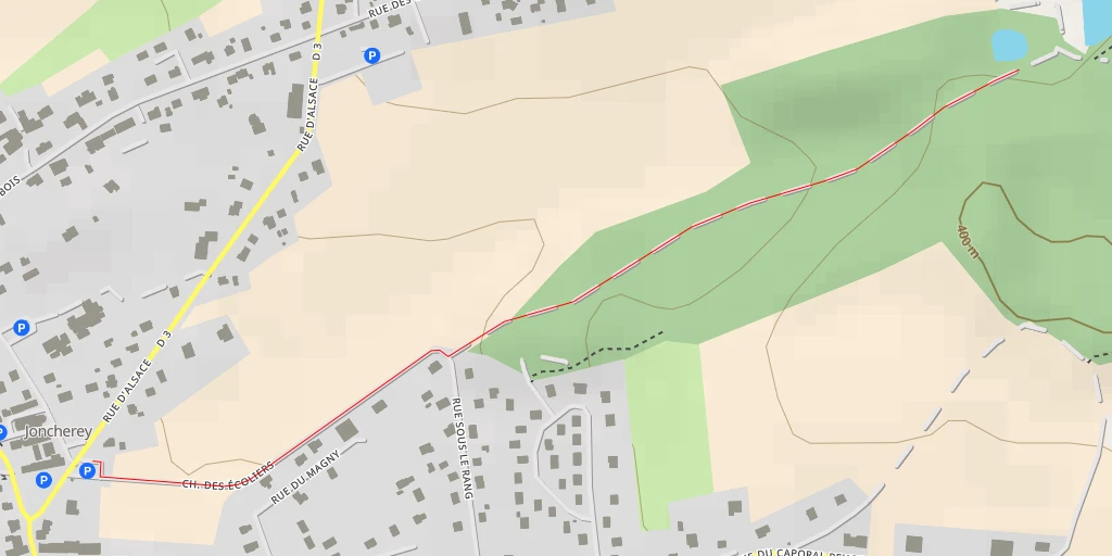 Map of the trail for Rue des Chênes - Rue des Chênes