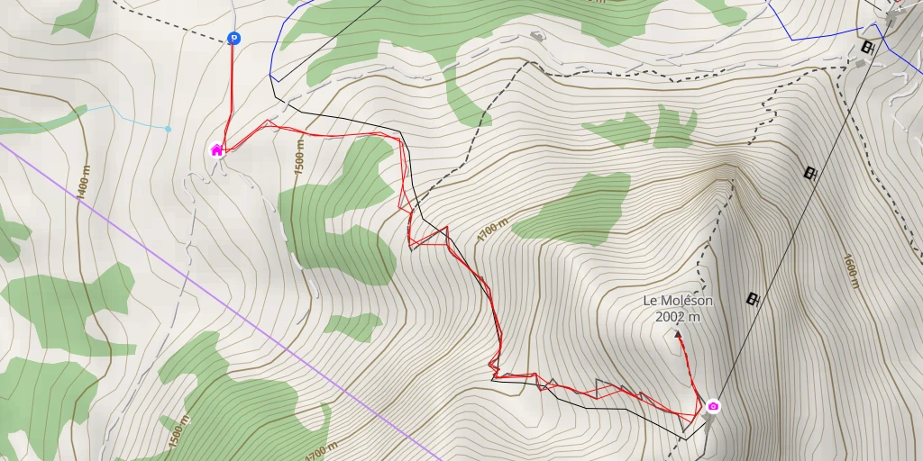 Map of the trail for Le Moléson