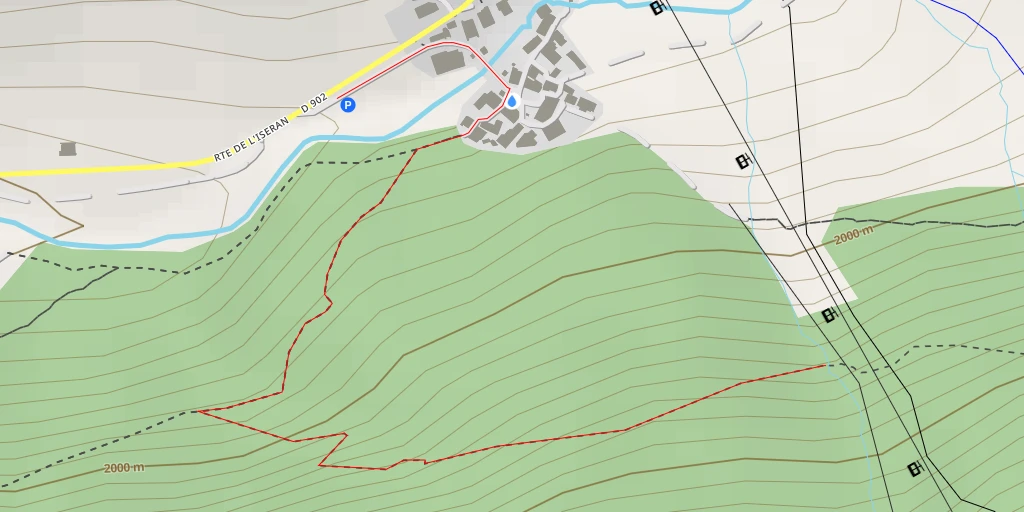 Map of the trail for Cascade du Fornet