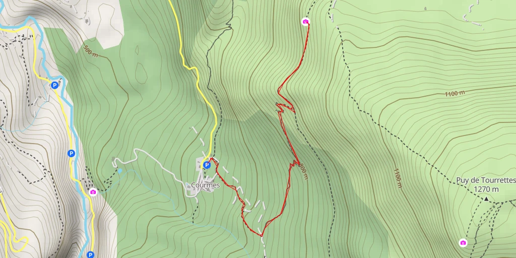 Map of the trail for Chemin de Grasse à Coursegoules - Chemin de Grasse à Coursegoules