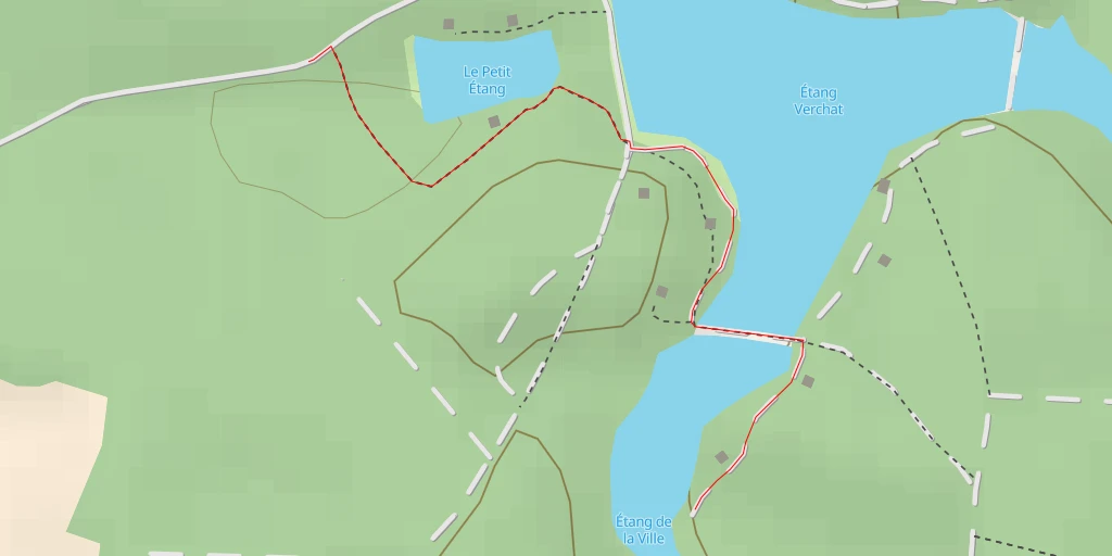 Map of the trail for Étang de la Ville