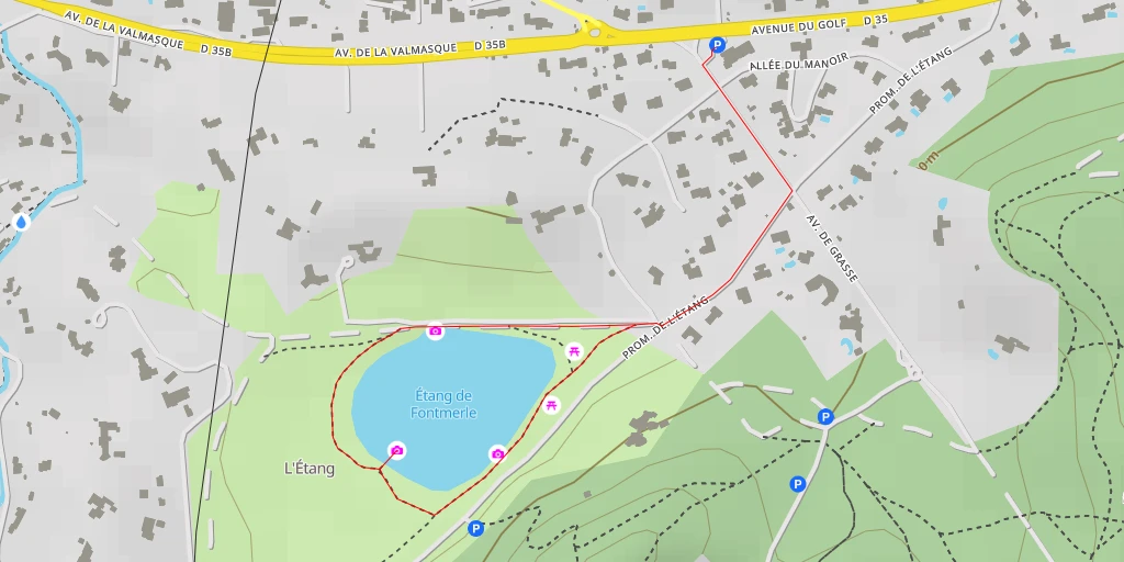 Map of the trail for Promenade de l'Étang - Promenade de l'Étang