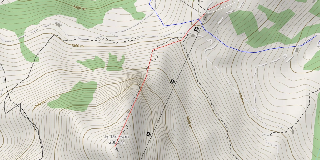 Map of the trail for Le Moléson Le Pilier et la Face