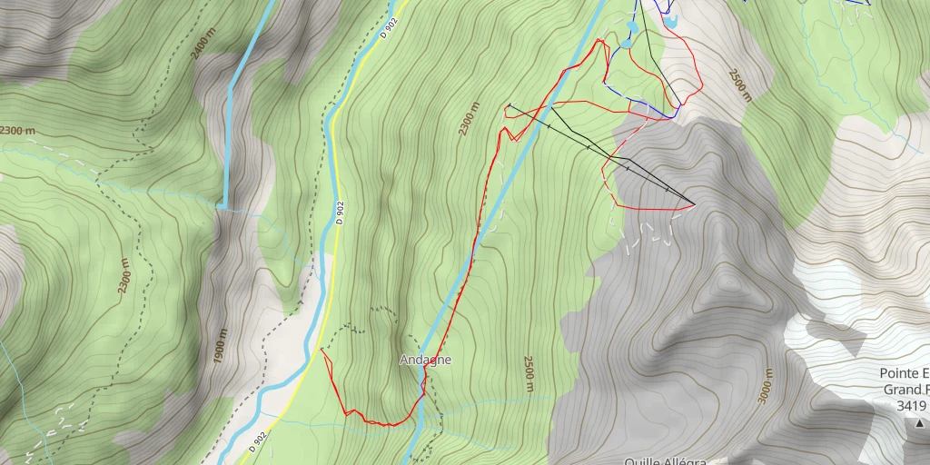 Map of the trail for Route du Col de l'Iseran