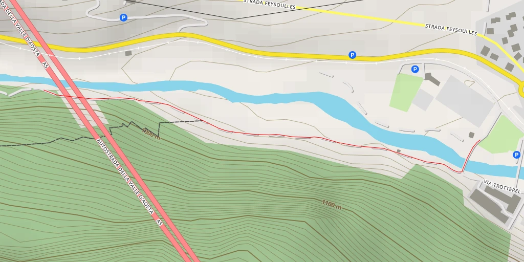 Map of the trail for Autostrada della Valle d'Aosta - Autostrada della Valle d'Aosta