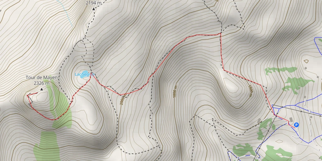 Map of the trail for Tour de Mayen