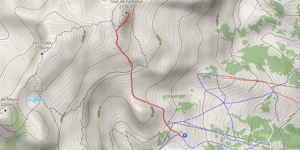 Map of the trail for Tour de Famelon