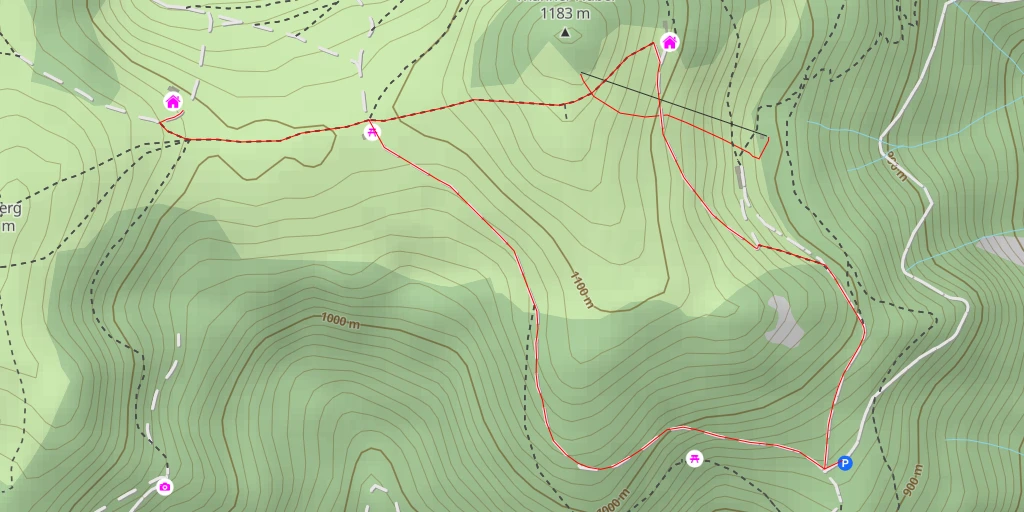 Carte de l'itinéraire :  Refuge Rossberg - SCSM (Ski Club Mulhouse)