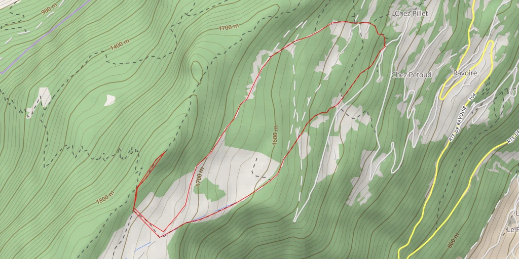 Carte de l'itinéraire :  Route de l'Arpille - Martigny-Combe