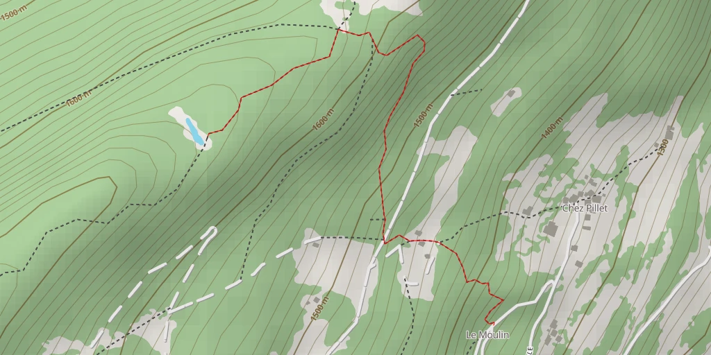 Map of the trail for Le Cœur - Route de l'Arpille - Martigny-Combe