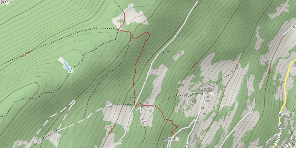 Map of the trail for Le Cœur - Route de l'Arpille - Martigny-Combe