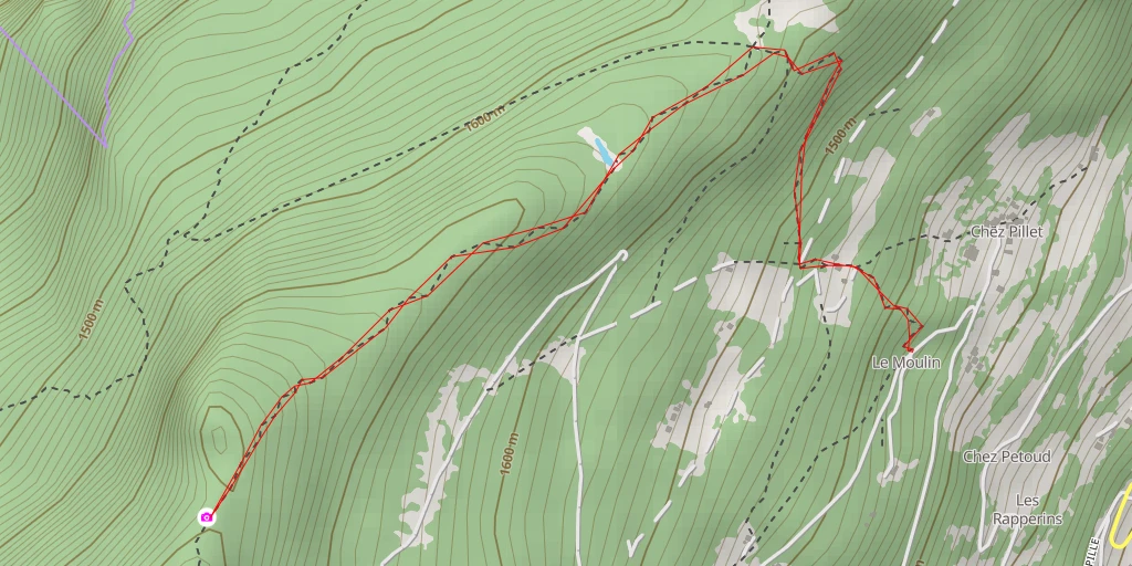 Map of the trail for Route de l'Arpille - Martigny-Combe