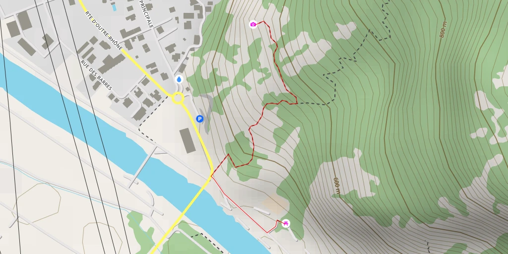 Map of the trail for Rue de Protorrent