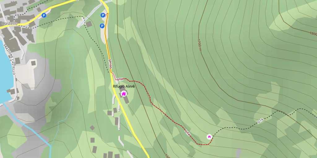 Map of the trail for Pontechianale