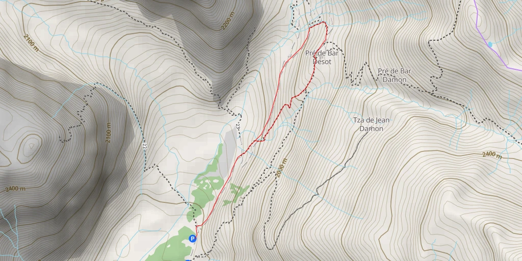 Carte de l'itinéraire :  Rifugio Elena