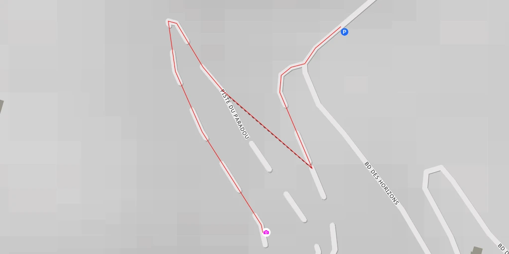 Map of the trail for Piste du Paradou