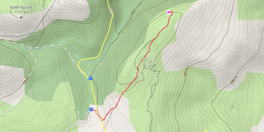 Map of the trail for Route des Termes