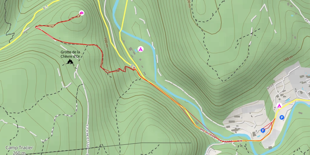 Map of the trail for D 7