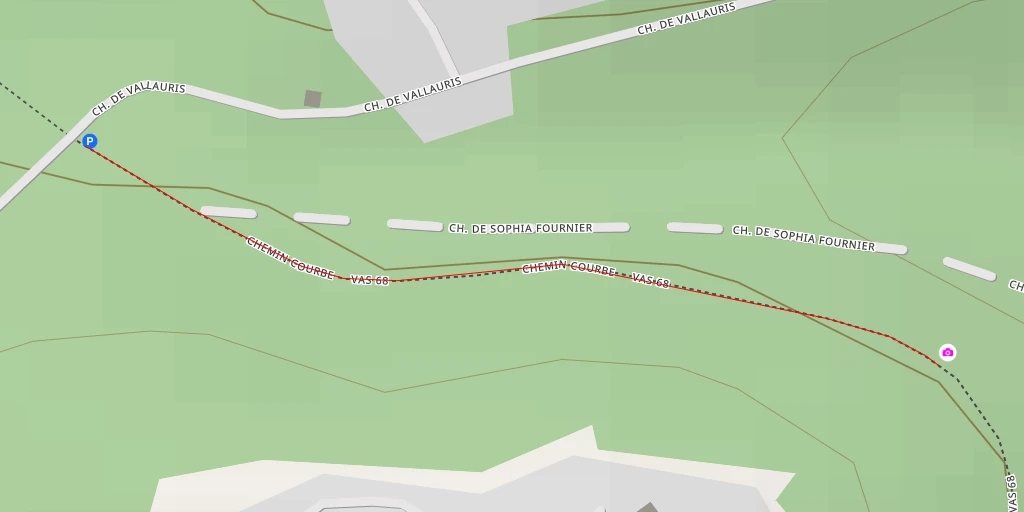 Map of the trail for Chemin Courbe